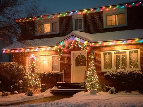 Miniatura 9 de Czarniozk Cuerda de luces LED de 100 pies, impermeable, 1080 LED, 110 V, 8 modos conectables, cuerda de iluminación LED para interiores y