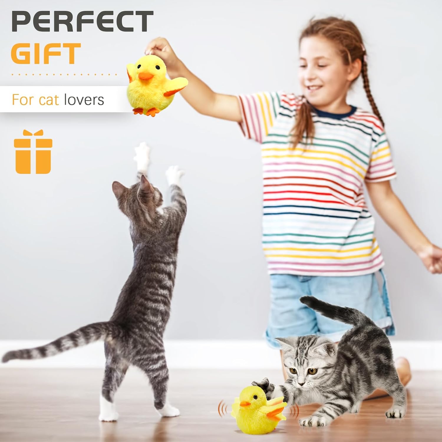 Interactive Cat Toy, Interactive Cat Kicker Duck Toy, Catnip Toys For Cats, Cats Toys Flapping Bird, Flapping Duck Ca-t To-y, Kicker Du-ck Squeaky For Kittens To Bite, Chew And Kick 8 71+mWVb+AeL. AC SL1500