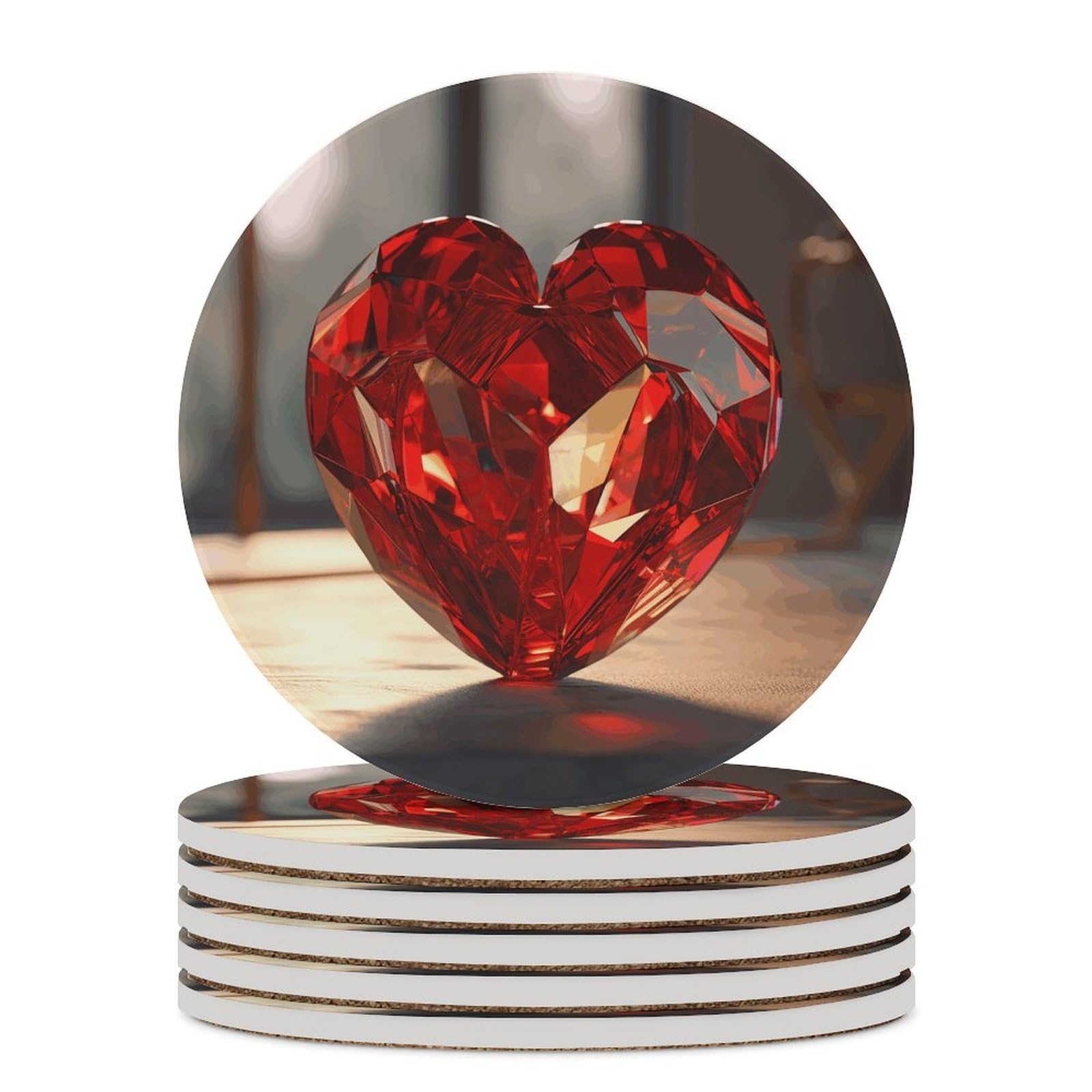 Dessous de verre en céramique anti-rayure Lot de 6 pour table basse salon