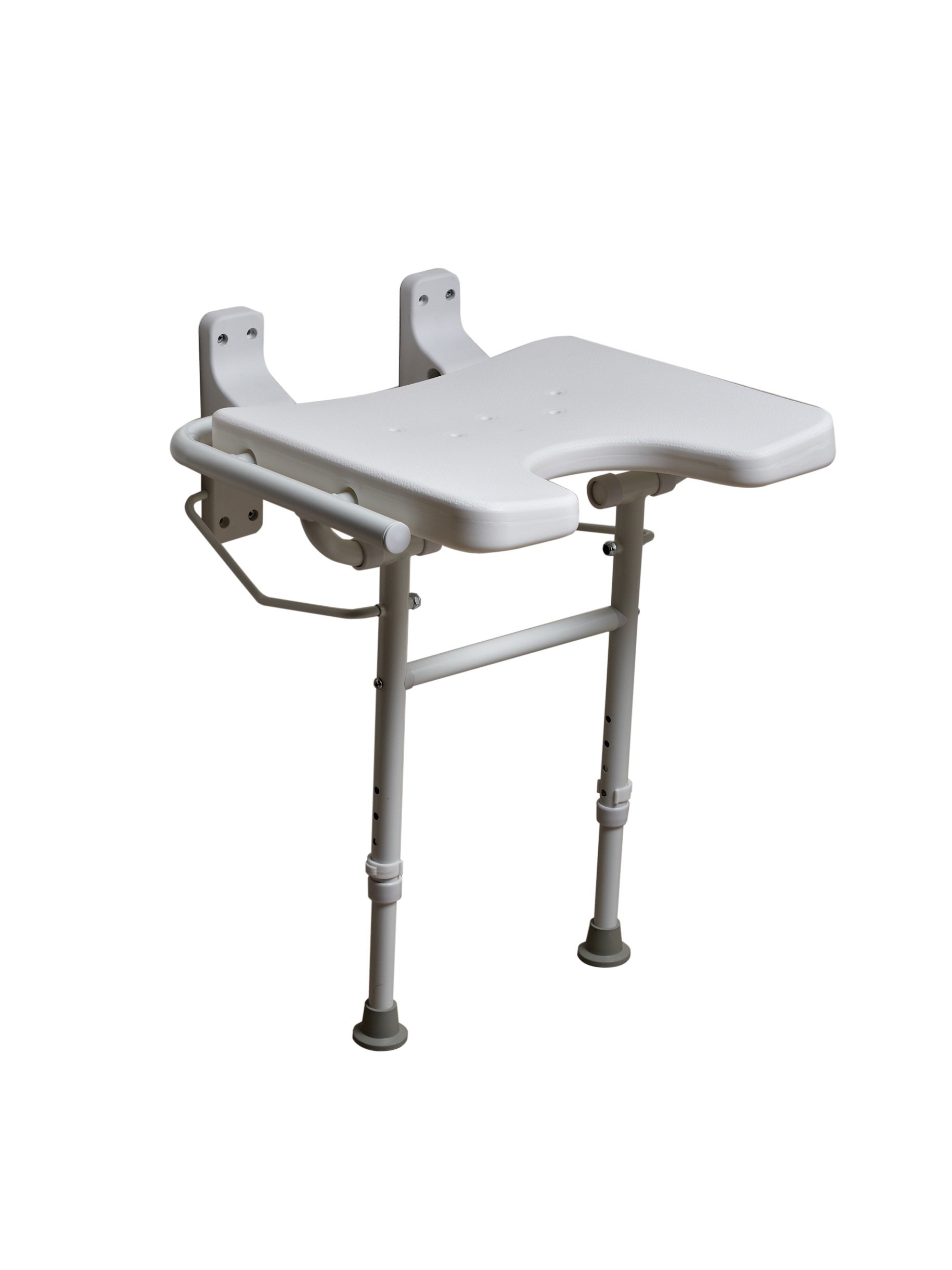 NRS Healthcare M00789 Shower Seat - Wall Mounted with Legs
