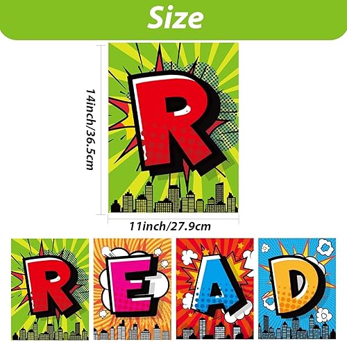 Miniatura 2 de Póster de lectura para decoración de aula para profesores, tablón de anuncios y decoración de pared para preescolar, primaria, escuela secundaria,