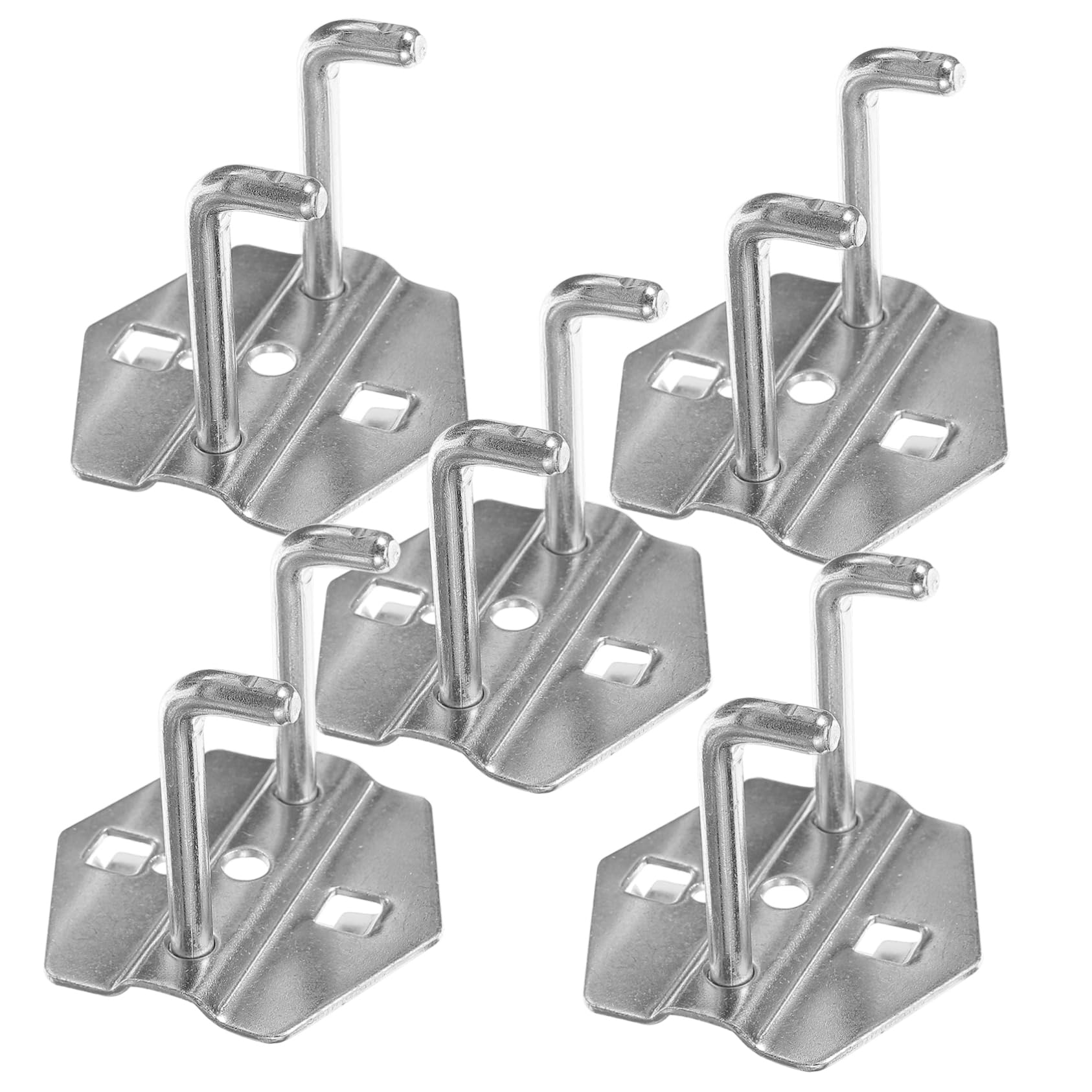DOITOOL 5pcs Heavy Duty Metal Hooks for Tool Storage Easy Install Pegboard Hooks Sturdy Tool Rack Home Garage Accessories