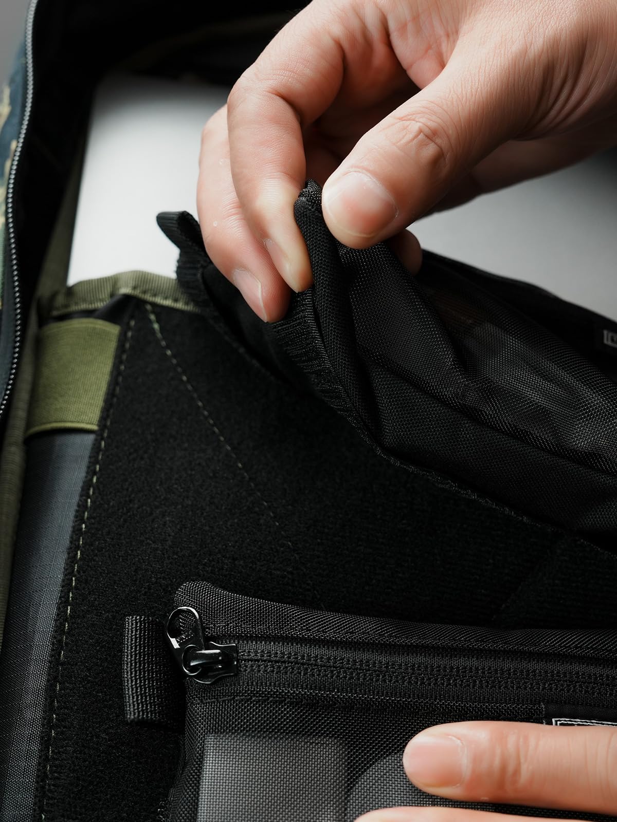 TACTICAL_GEEK Storage A5 EDC zestaw toreb do przechowywania, uniwersalne haczyki i pętelki, torba na gadżety EDC, separator, organizer kieszonkowy do codziennego użytku, siatkowy czarny