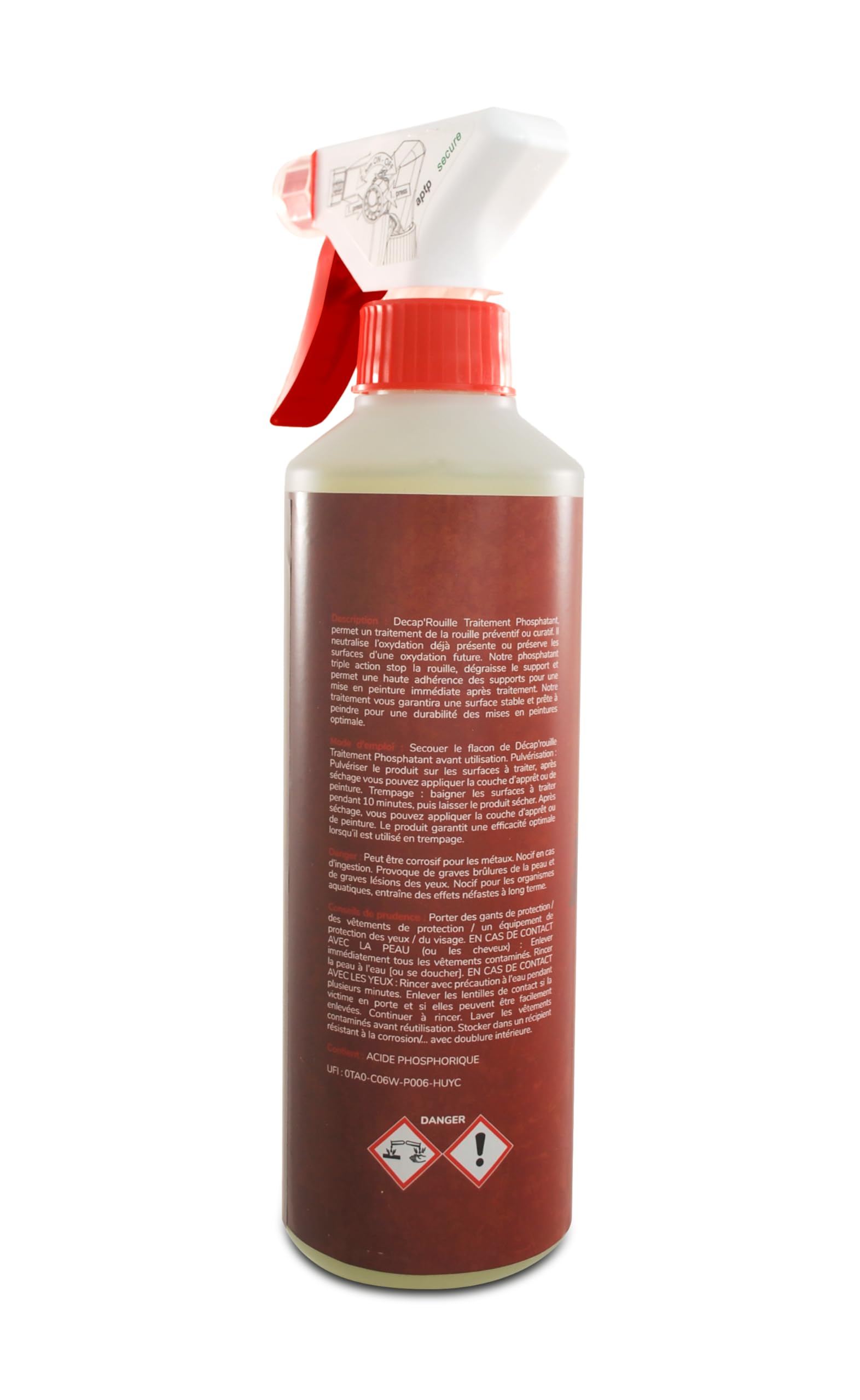 Anti-Rouille Phosphatant 500ml - IRONTEK | IT240 | Spray Stop-Rouille Action Rapide | Convertisseur Rouille Métal | Séchage Rapide 2-3min | Recouvrable Peinture | Intérieur et Extérieur