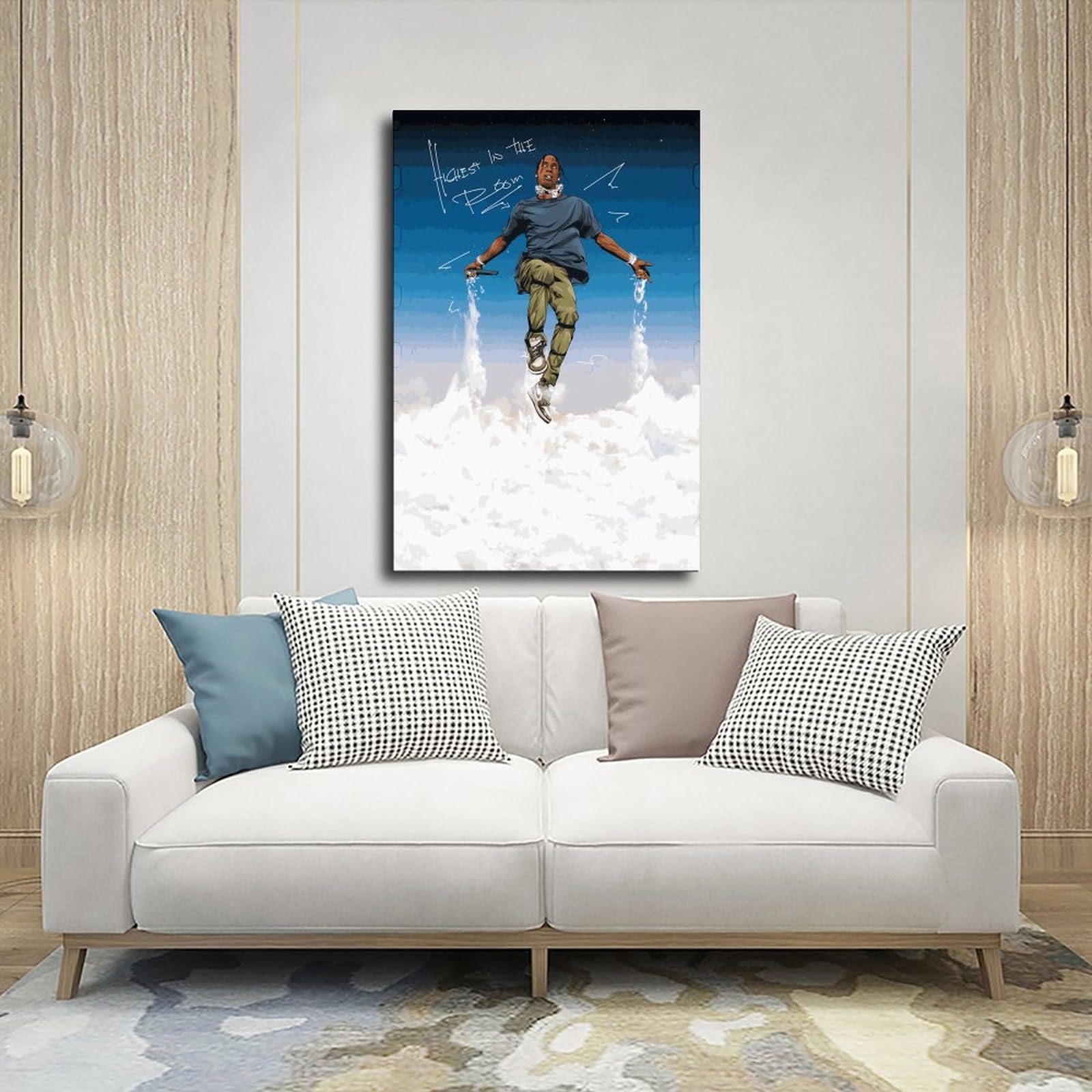 Poster Su Tela Travis Scott – AmAzwi – Decorazione Artistica Moderna 50x75 Cm Per Soggiorno E Camera Da Letto (Senza Cornice)