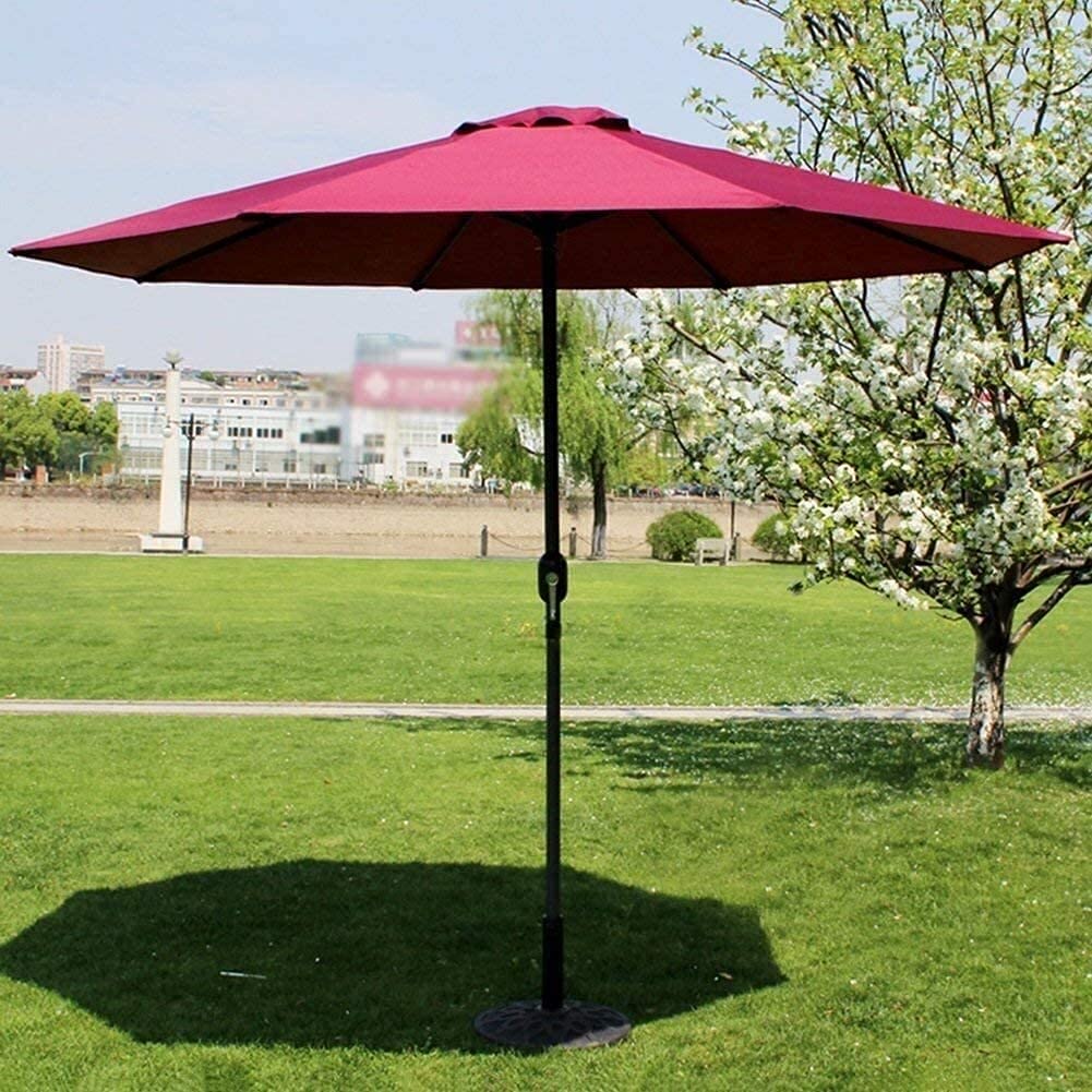 ZYXYYDS Patio UmbrellasPortable Outdoor Garden Parasol UV Protection Parasol Outdoor Umbrella Market Terrace Garden Lawn Table Sunshade (Coffecolor Size)