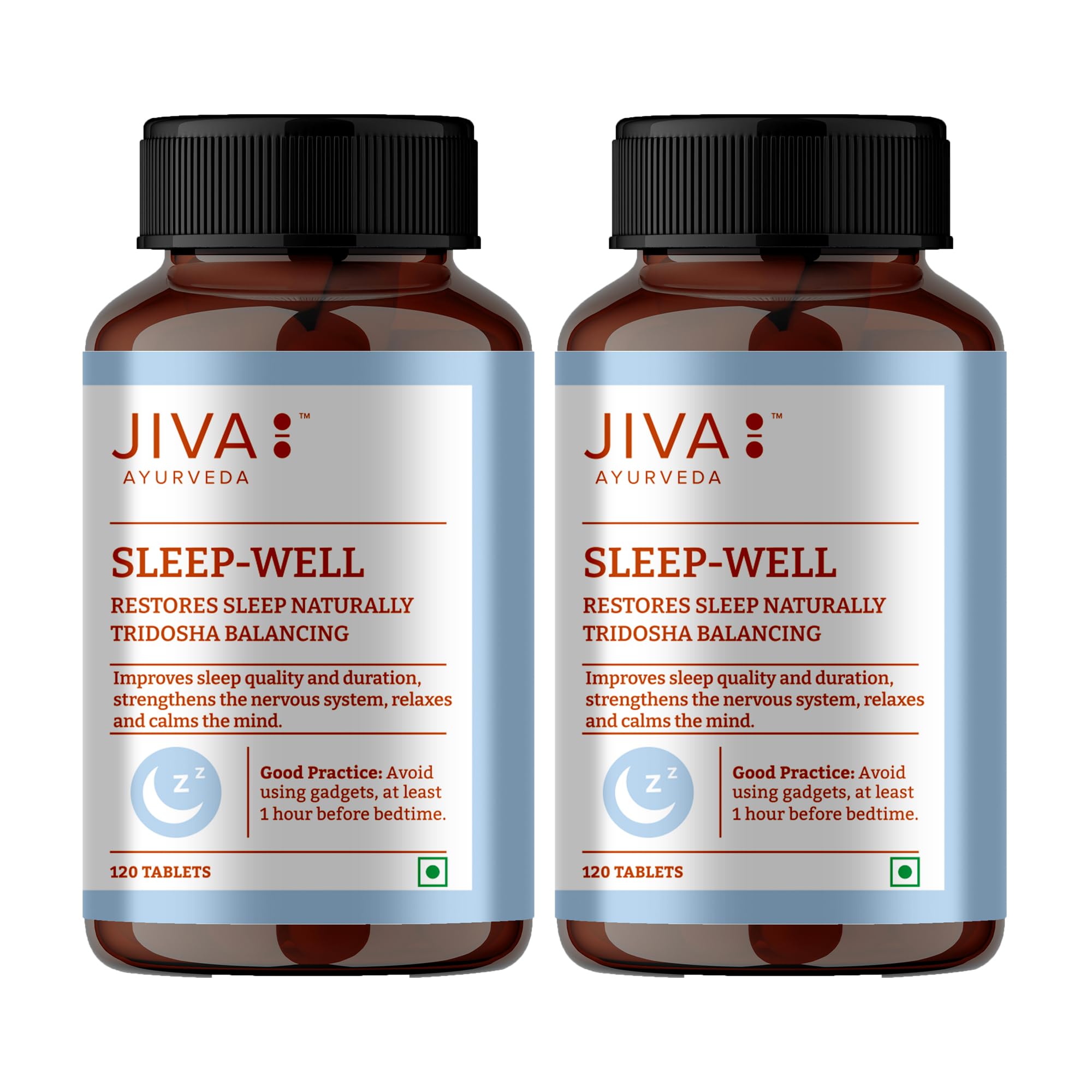 Jiva Sleep Well Tablet 500mg 240 Tablet | Restores Natural Sleep | Non-Habit Forming Supplement, Strengthens Nervous System - 120 Tablet (Pack of 2) (B07GL73LD5) Amazon Price History, Amazon Price Tracker