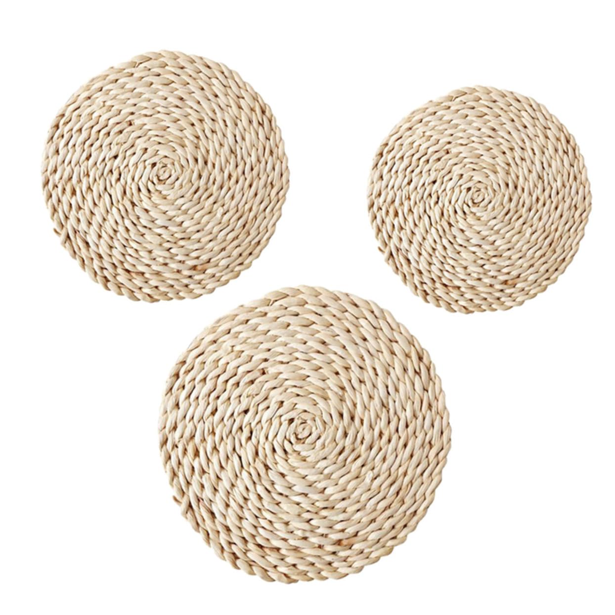 Sets de table isolants en paille STOBAZA résistants à la chaleur de vos plats