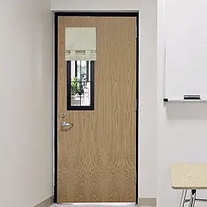 RYB Home Door Curtains for Small Windows, Full Privacy Protect Room Darkening Sides Drapes for Classroom Door Window Kitchen, 1 Panel, Light Beige W12 x L30