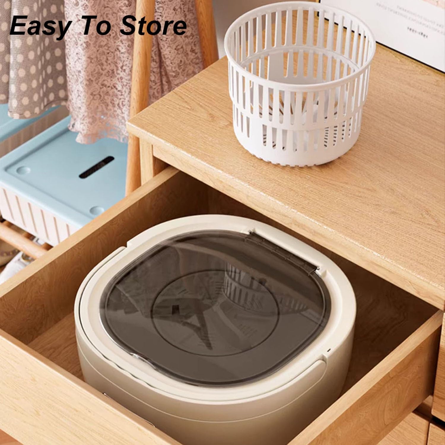 Lavadora Portátil, 18L plegable washing machine, Mini Lavadora lavarropas para viajes, apartamentos, dormitorios, hotel, mini lavadora