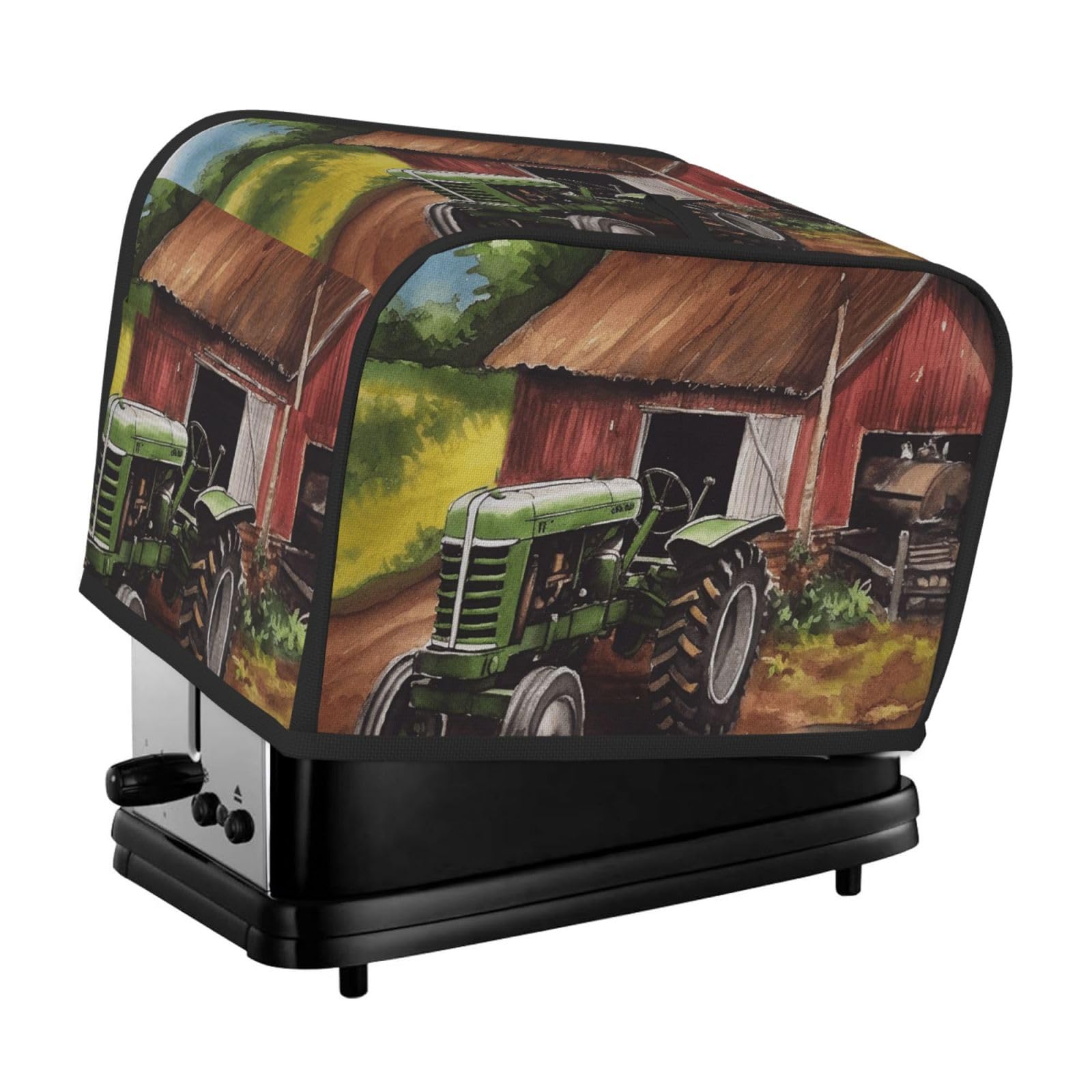 Toaster Covers 2 Slice Tractor On The Farm Bread Machine Cover Quilted Dustproof Toaster Cover Washable Bread Maker Protective For Kitchen Small Appliance