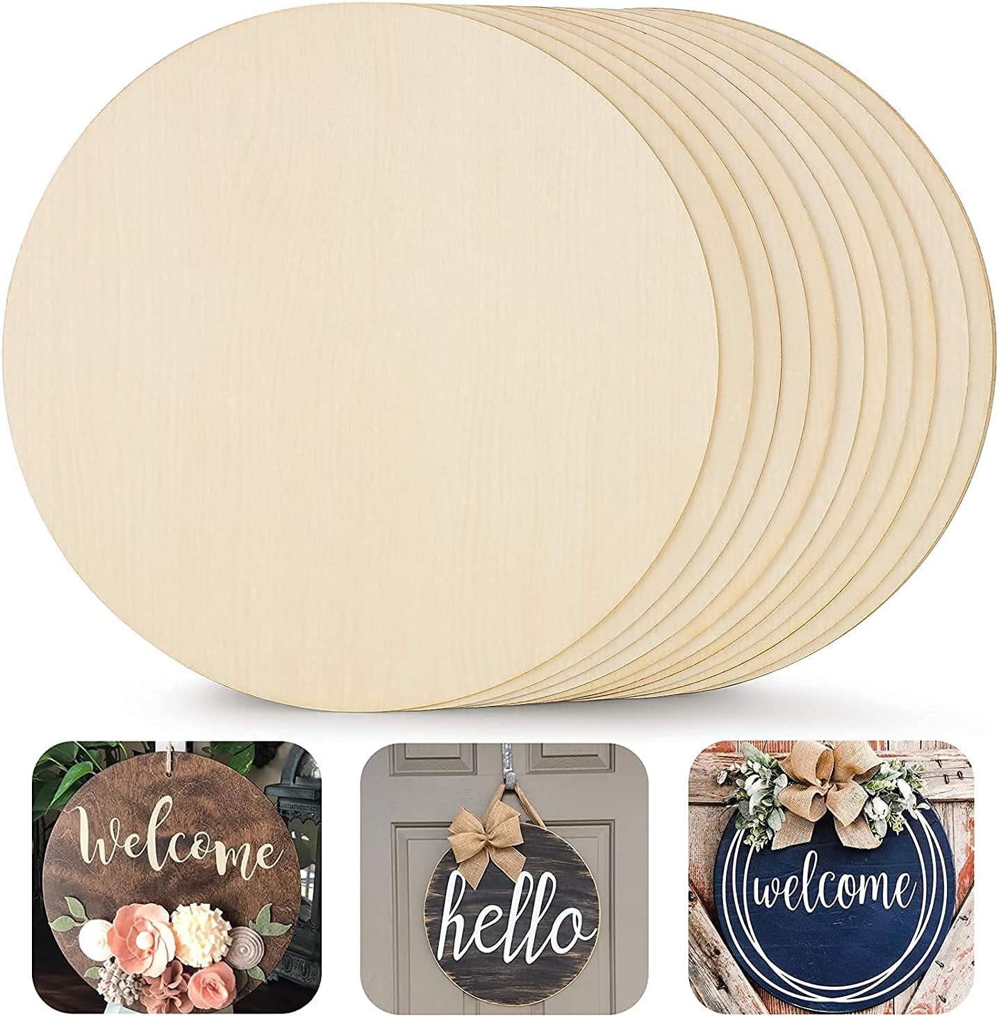 Laser Cut Studio 6 Piece Round MDF Boards for Art and Craft, Wood Round MDF Sheets for Craft Work, DIY MDF Cutouts (4 X 4 inch Round)