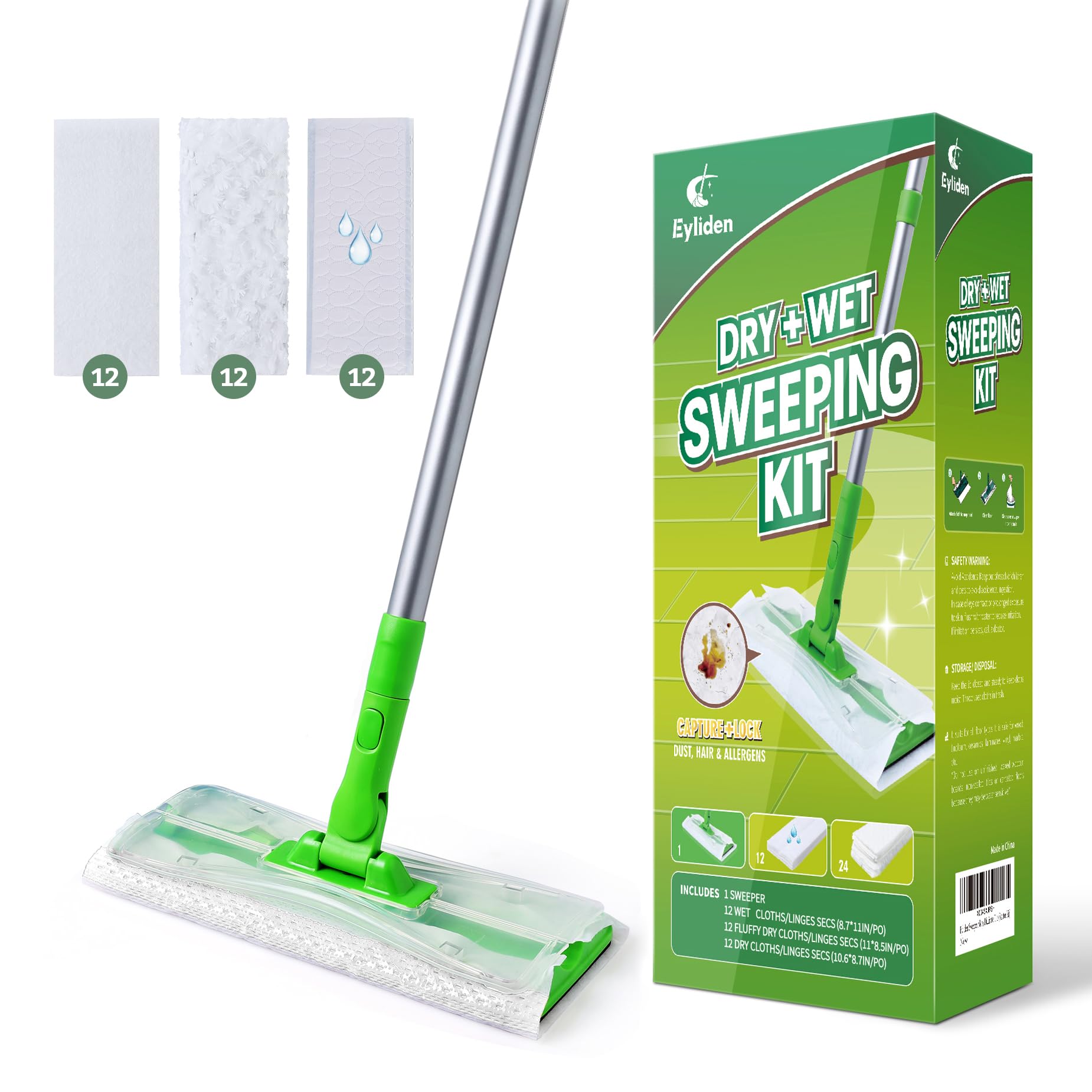 Eyliden Sweeper Mop with 36 Refills