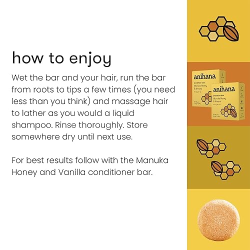 Miniatura 6 de ANIHANA Set de barra de champú y acondicionador  Limpieza profunda y suavizante  Para cabello normal