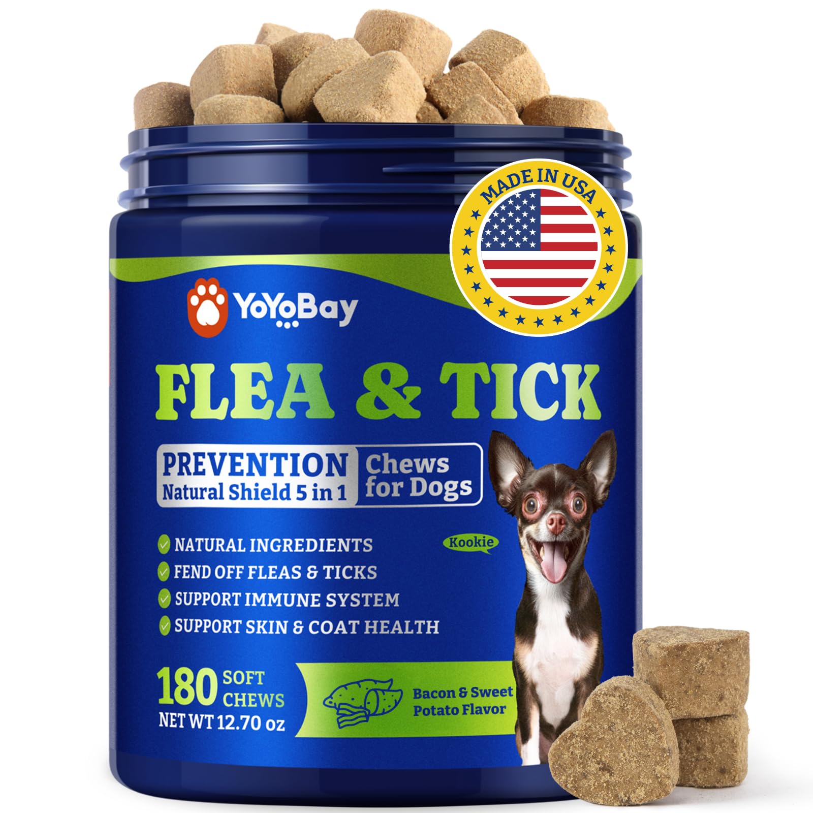 Flea &amp; Tick Prevention for Dogs Chewables,Oral Flea Pills, Dogs Supplement