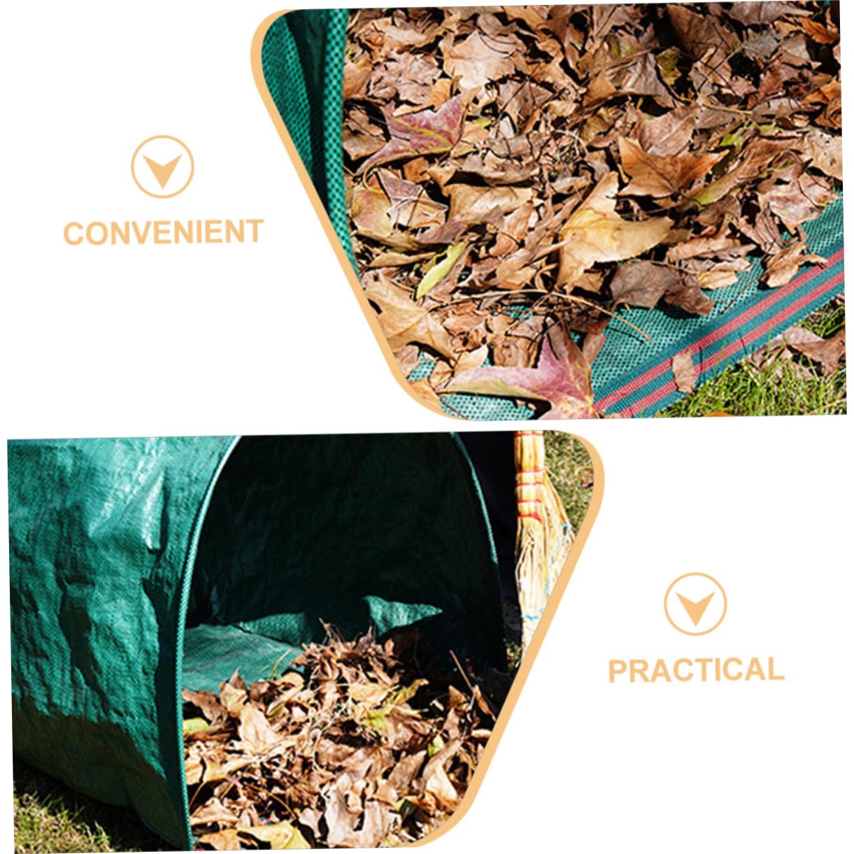 ibasenice 2pièces Sacs à Déchets De Jardin Pliables Sacs Poubelles Réutilisables Conteneurs à Déchets De Jardin Pour Mortes
