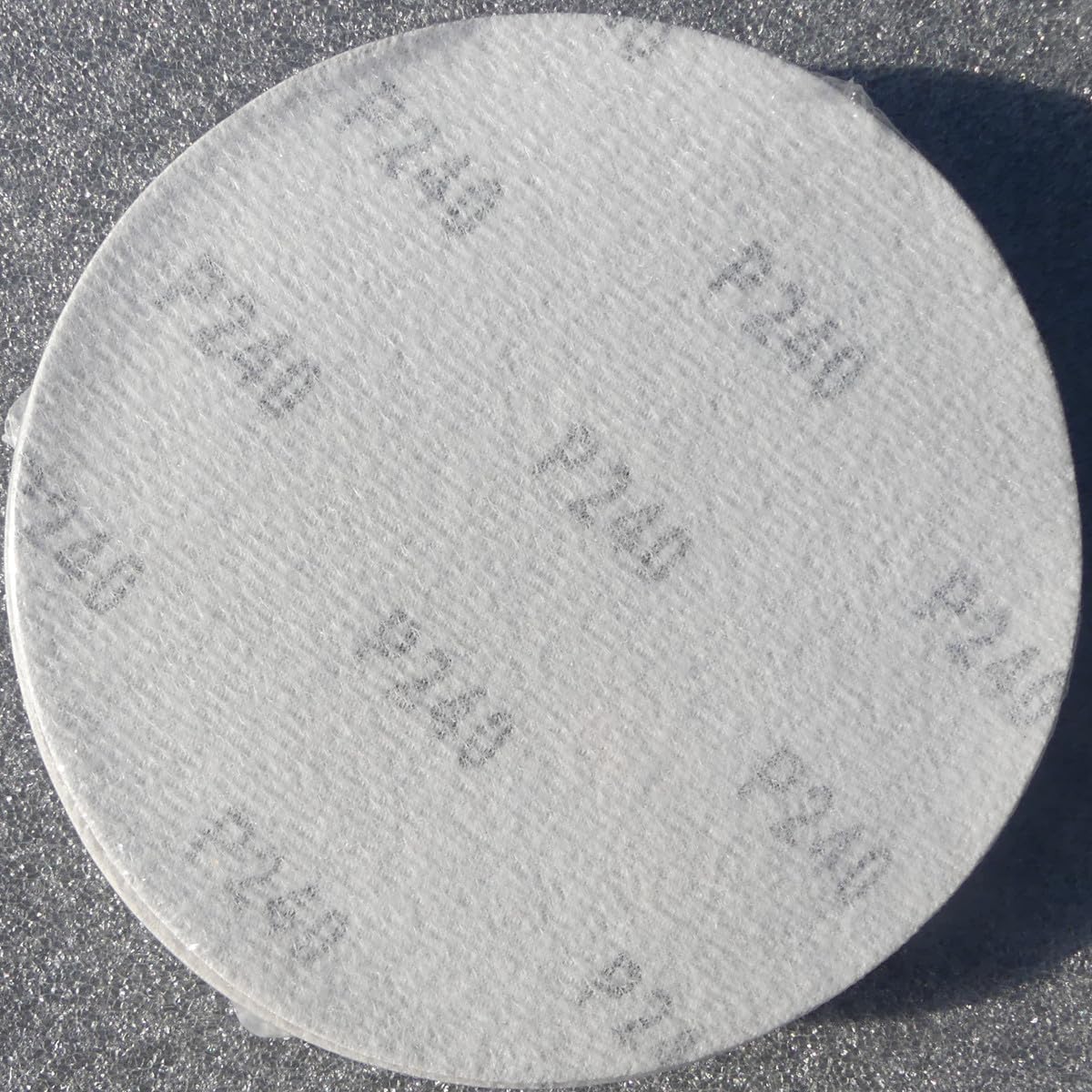 25 discos abrasivos de 150 mm de diámetro, sin agujeros, grano P240, lijadora de yeso, discos abrasivos, lijadora excéntrica de cuello largo de Bohrfux