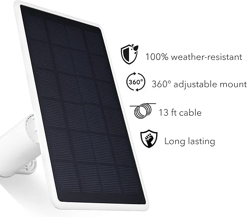Miniatura 6 de Wasserstein Panel solar para cámara de seguridad inalámbrica SimpliSafe para exteriores, potente panel solar SimpliSafe para cámara al aire libre