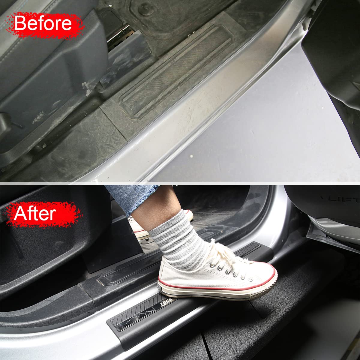 Buy Fgotogo Car Door Sill Guards for Ford Bronco 2021 2022 Accessories