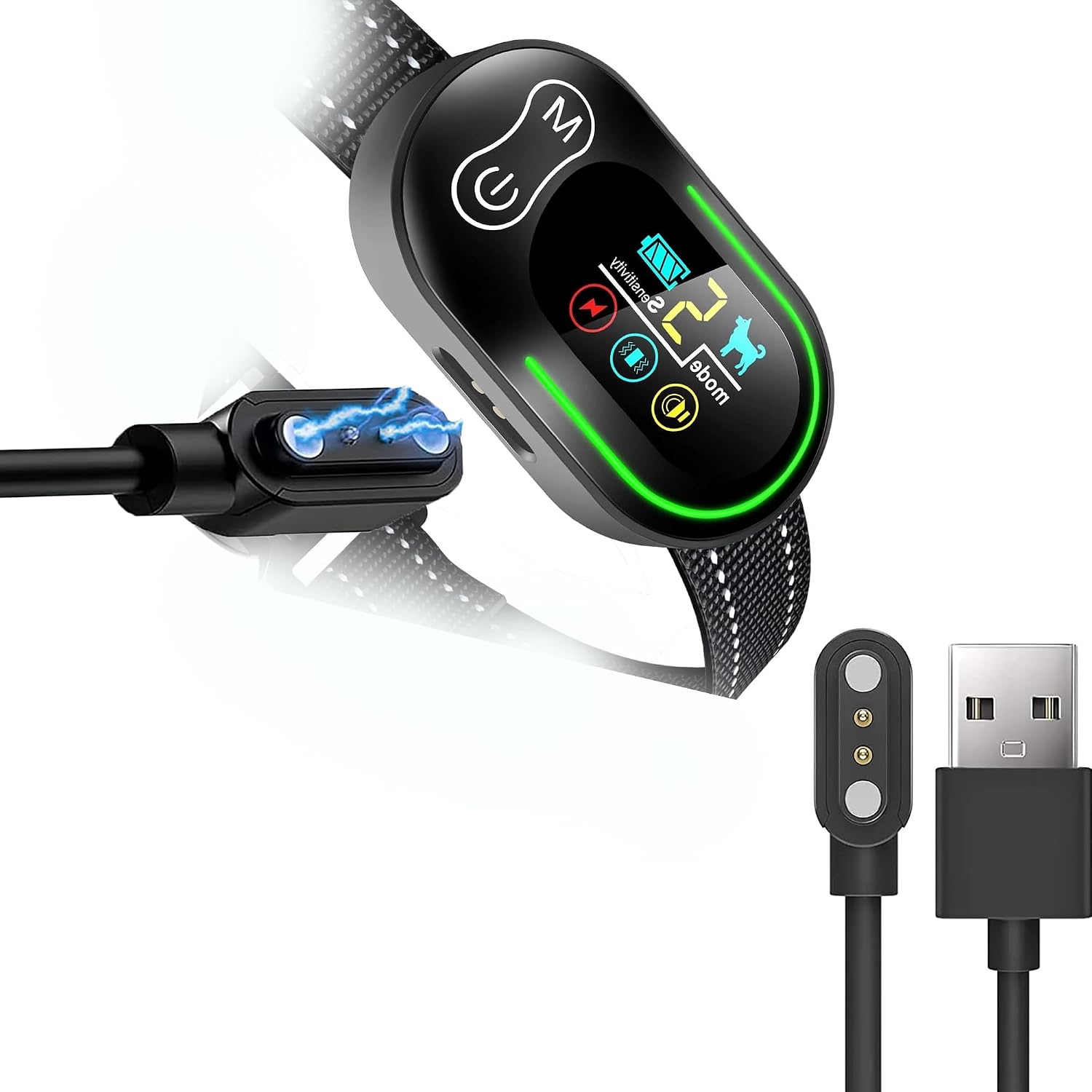 Lamshaw Compatible with AKUVU Dog Bark Collar Charger, Magnetic Replacement Charger Compatible with AKUVU Dog Bark Collar