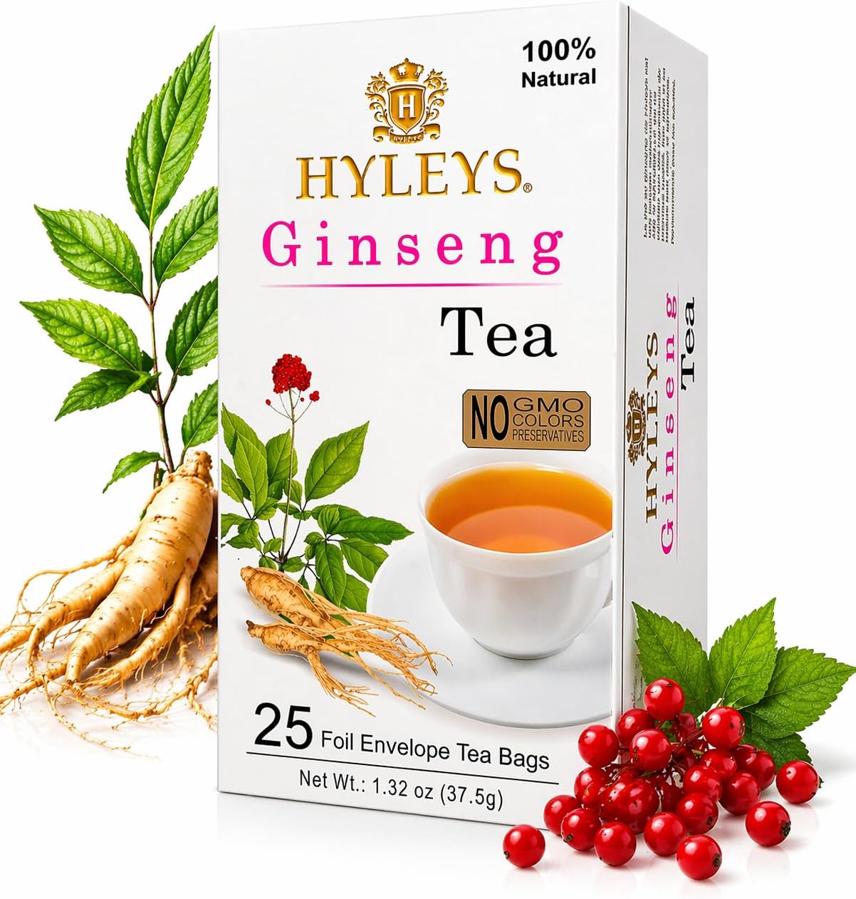 Hyleys Green Tea with Ginseng Root