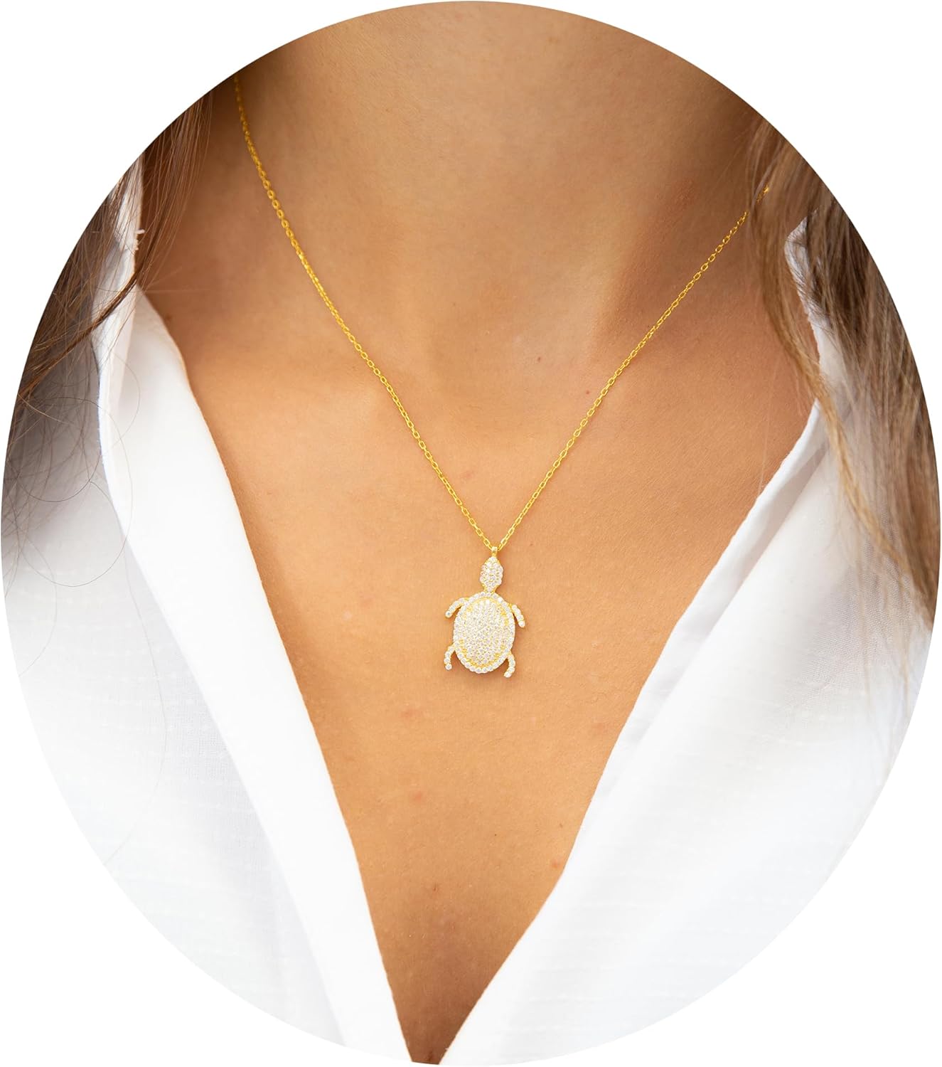 Turtle Necklace, Turtle Pendant, Tortoise Necklace, Tortoise Pendant, 925 Silver Handmade Jewelry, 14K Gold Plated, Gift for Her - Image 9