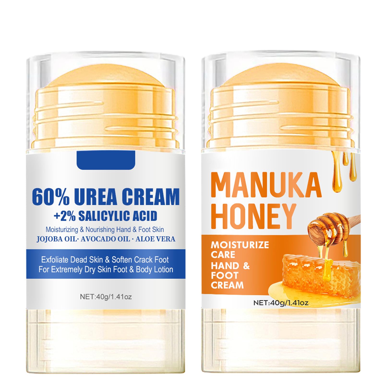 ewku 2PCS Urea Foot Cream and Honey Foot Creams, 40 g (Pack of 2)