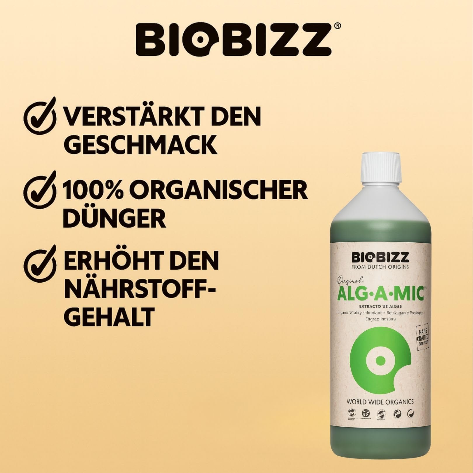 Weedness BioBizz ALG-A-Mic 5 litrów – naturalny nawóz do uprawy pomidorów w płynie orchidee bonsai organiczny NPK