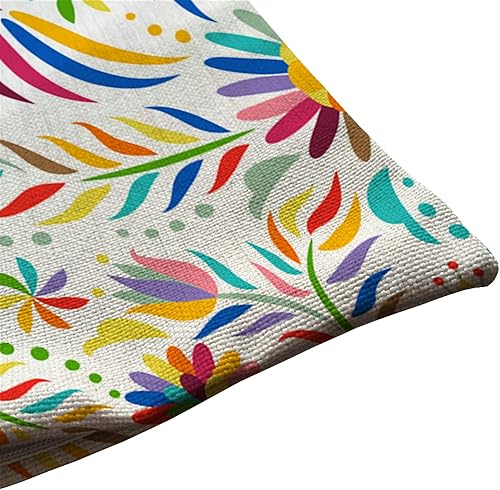 Miniatura 5 de Fundas de almohada de 12 x 20 pulgadas, decoración rústica de granja, fundas de almohada florales mexicanas, fundas de almohada de lino de algodón y