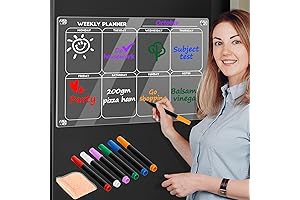 Acrylic Weekly Planner: Essential Organizer for Fridge, Home, and Office
