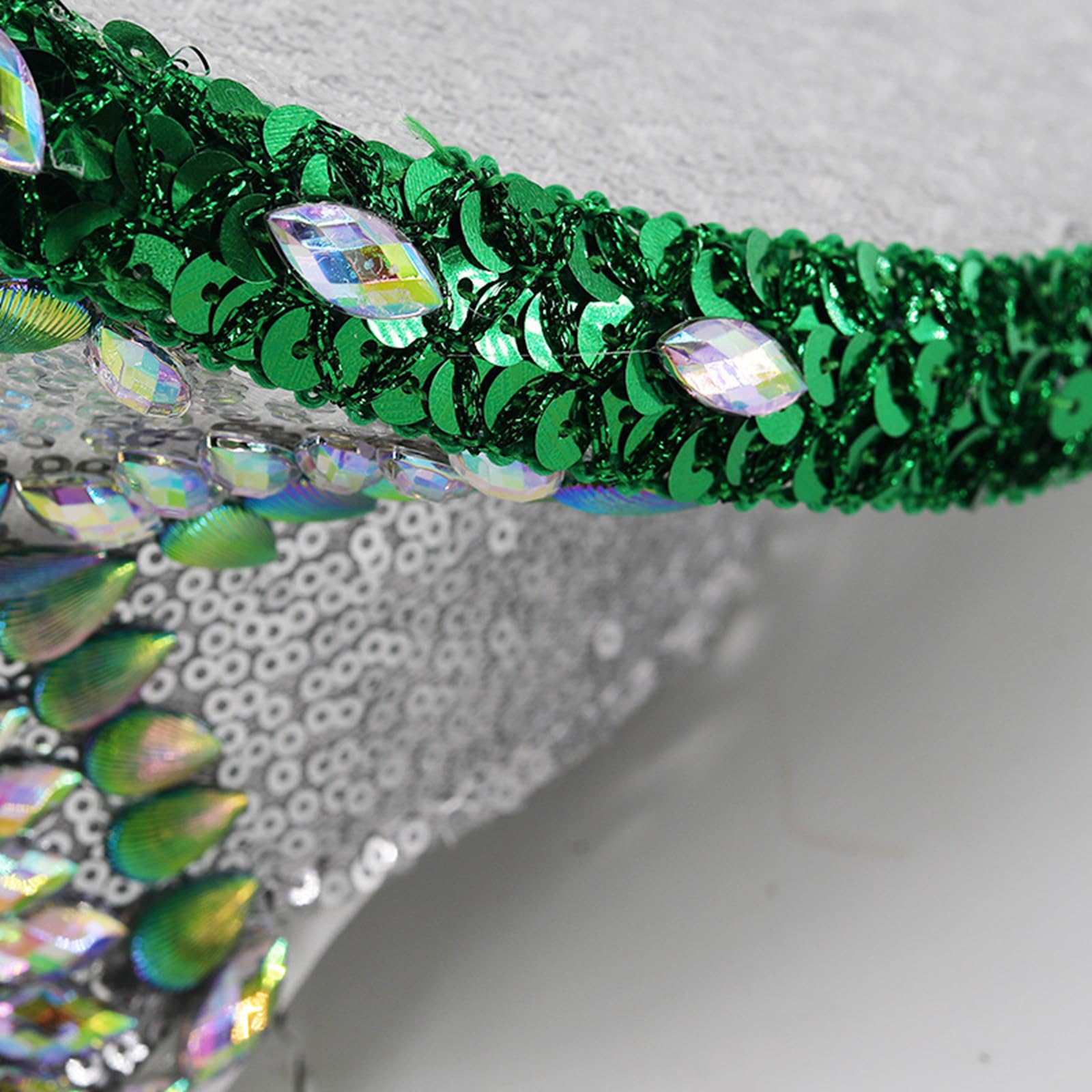 Cappello con borchie di strass rivetto per donne uomini cappelli per feste di compleanno cappello blingbling per spettacoli teatrali fotografia copricapo verde diamante paillettes cappello blu