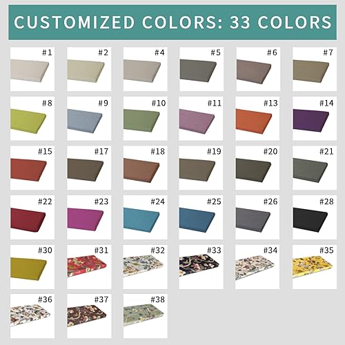 Miniatura 4 de Lsjoaw Cojín de banco de tamaño personalizado, asiento de comedor de piano de 4 pulgadas de grosor para muebles de interior y exterior, almohadilla