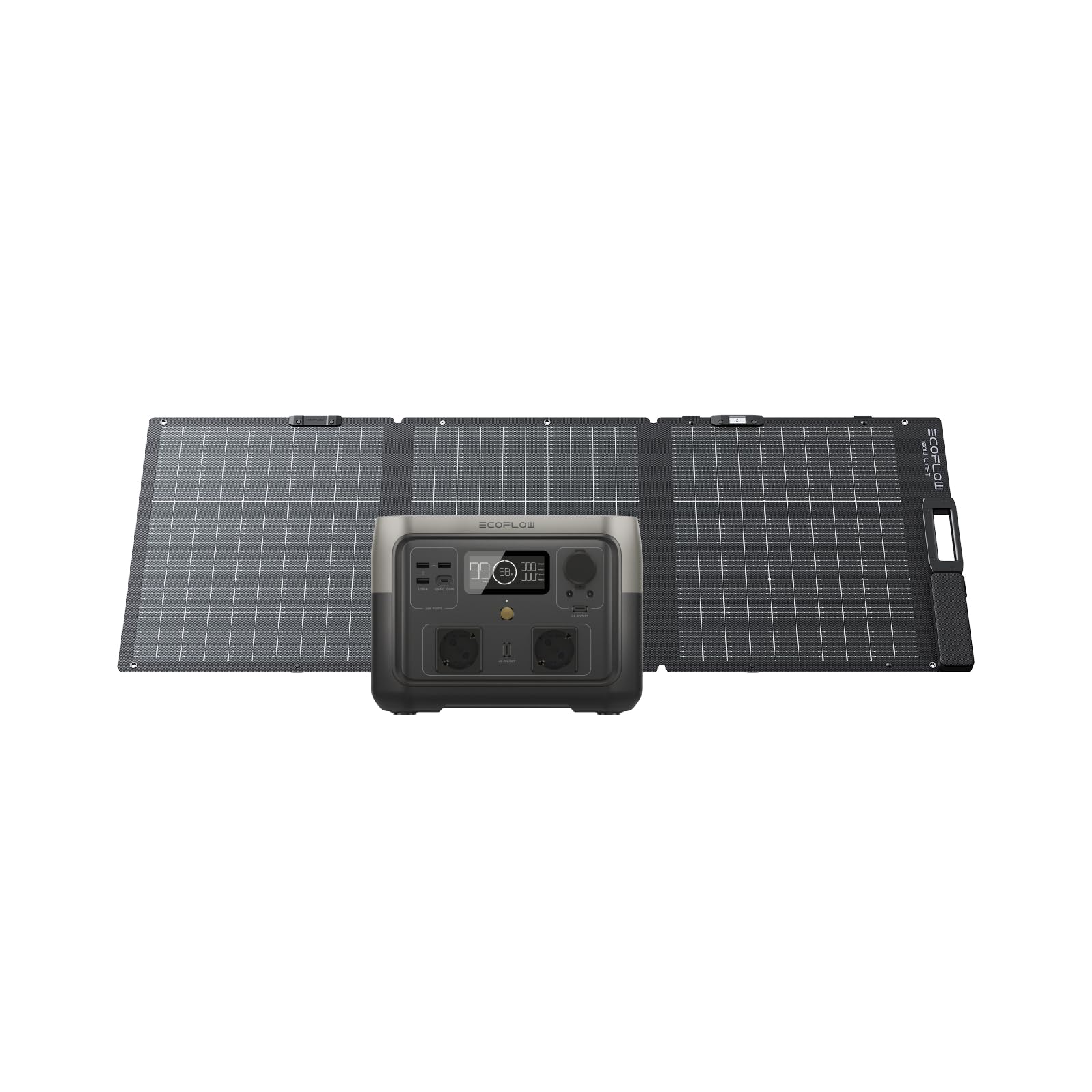 ECOFLOW Station électrique portable RIVER 2 MAX avec Panneau solaire portable de 160W，sortie 1000 W, Seuls Quelques Petits défauts dans l'emballage, Le Produit n'a Pas été utilisé(Reconditionné)