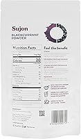 Vista 2 de Sujon Polvo de grosella negra, hecho de grosellas negras 100% enteras de Nueva Zelanda, liofilizado y en polvo, 6.3 onzas, suministro para 30 días