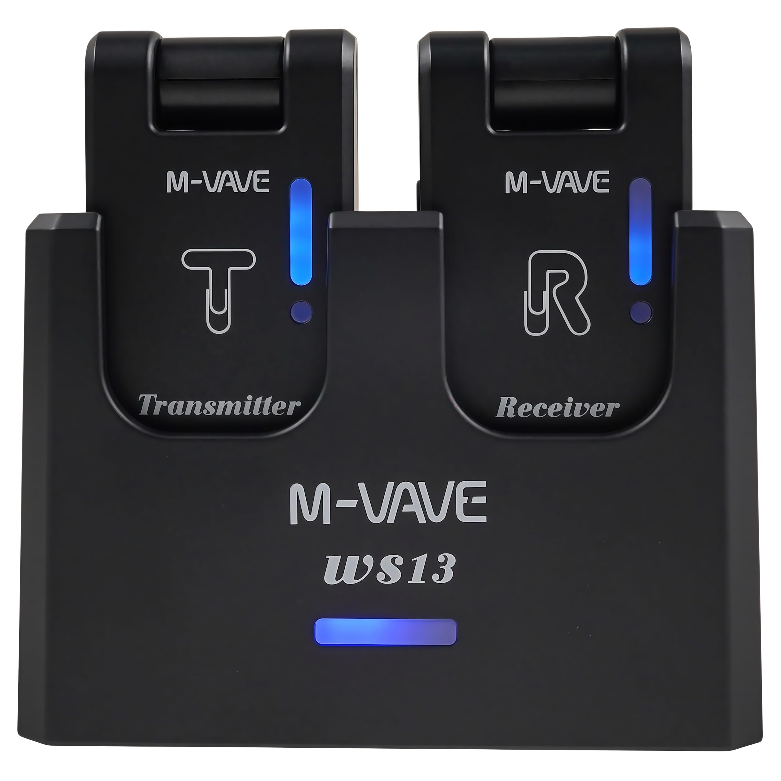 M-VAVE WS-13 5.8 GHZ Wireless Guitar System,Wireless Guitar Transmitter&Receiver with Charging Case,Guitar Wireless Accessories for Electric Guitar Audio Samplers (WS-13 Black)