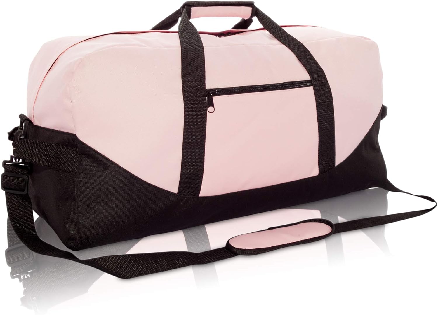 DALIX 25" Big Adventure Large Gym Sports Duffle Bag (Black Grey Navy Blue Red Camo) Pink