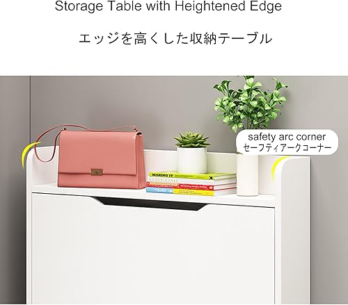 Miniatura 5 de Armario de almacenamiento de zapatos para entrada delgado, armario organizador de zapatos oculto, armario estrecho para zapatos con puertas,