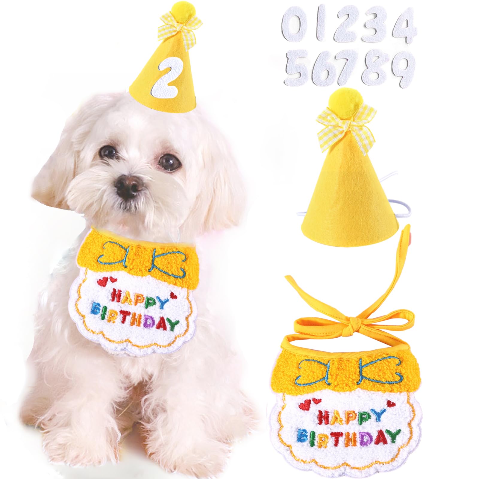 Amazon | 犬 誕生日 帽子 犬 猫用 誕生日グッズ 誕生日帽子 3点セット  