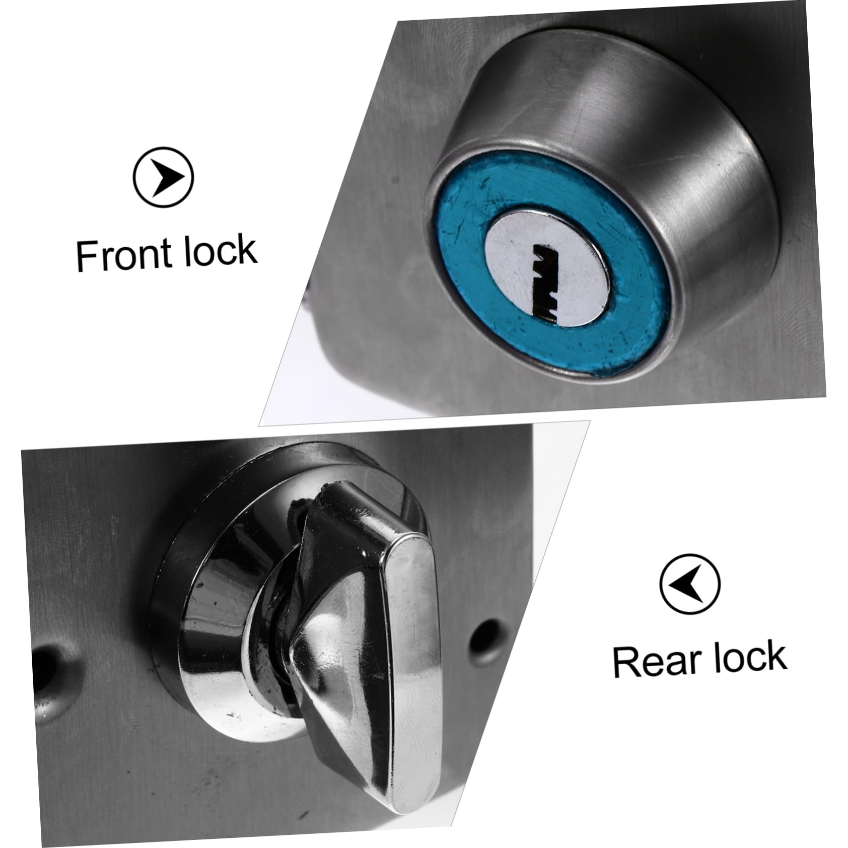 NUOBESTY Verrou De Porte Sans Cadre Pour Verre Loquet De Porte Verre Facile à Installer Serrure De Portail Simple