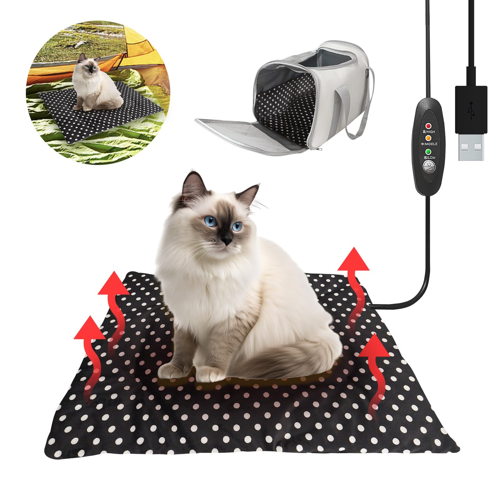 Battery Heated Cat Beds Best Battery Heated Cat Bed Top Sale Black - Portable Heated Cat Beds With Usb Power