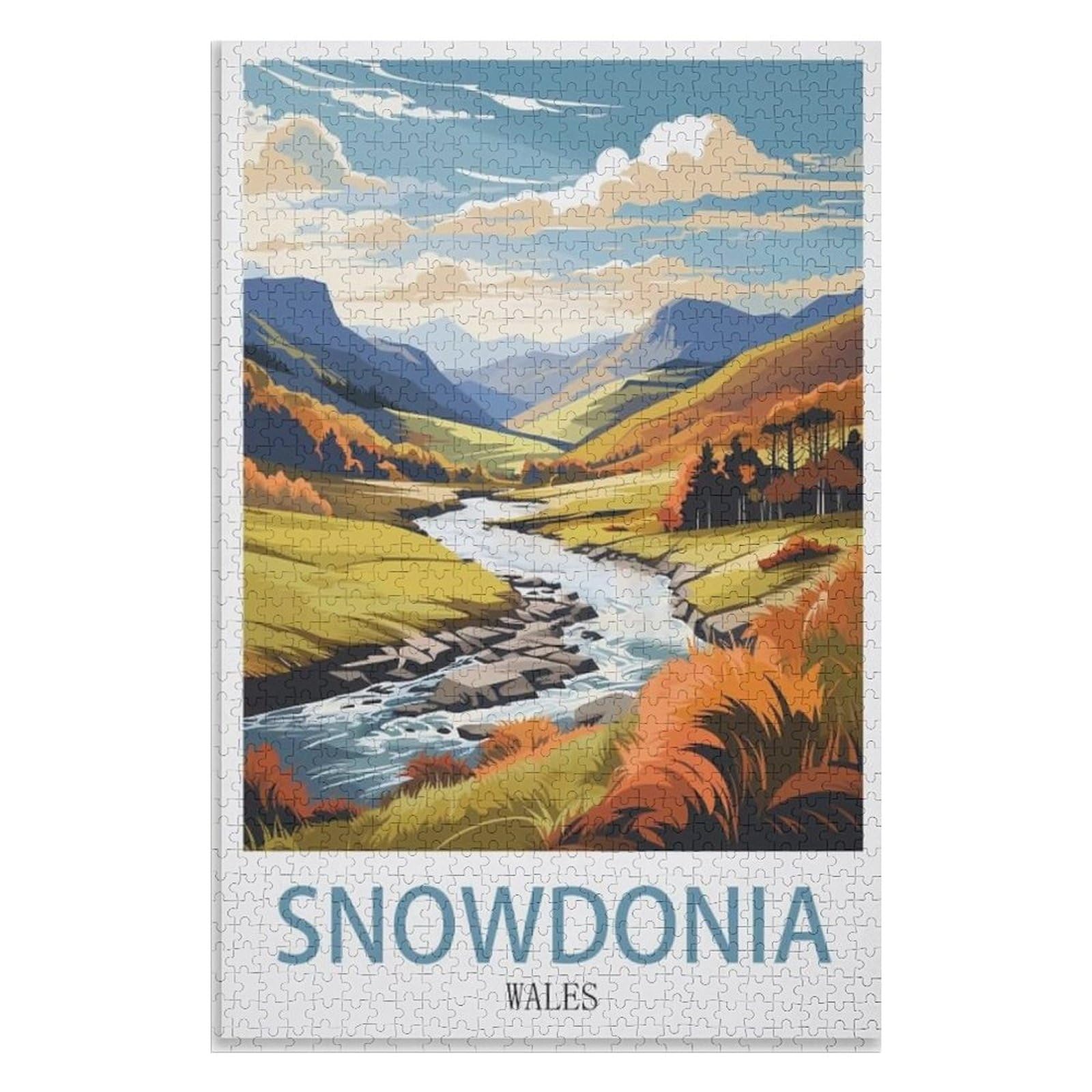 Adult Difficult Challenge Scenery， Snowdonia Wales，Adults 1000 Piece Jigsaw Puzzle- Christmas，70x50，paper puzzle，AA-764
