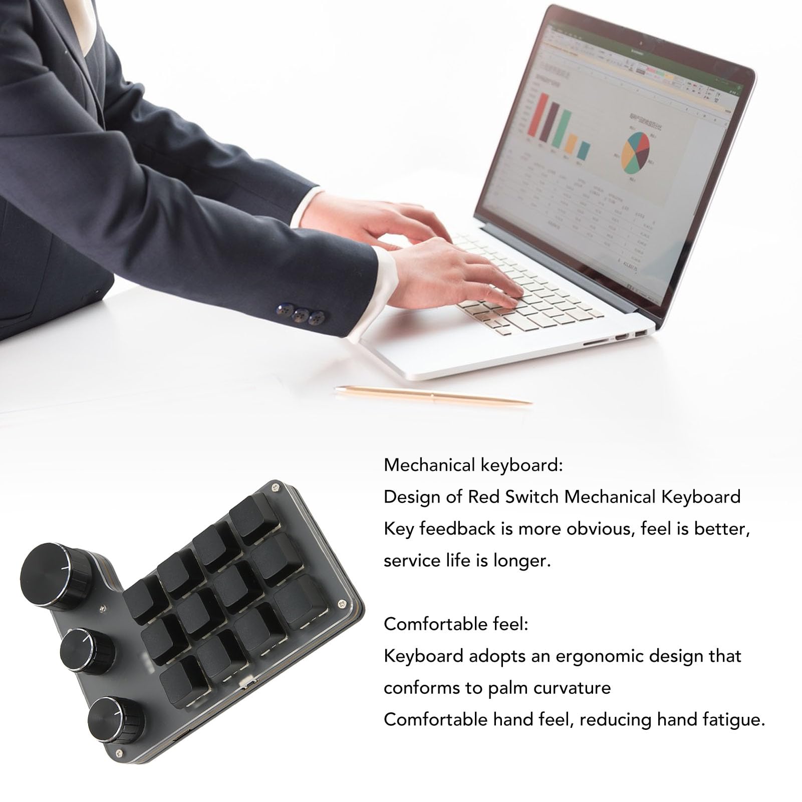 Programmable Function Keyboards Snapklik.com : Mini Macro Mechanical Gaming Keyboard, 12 Keys 3 Knobs ...