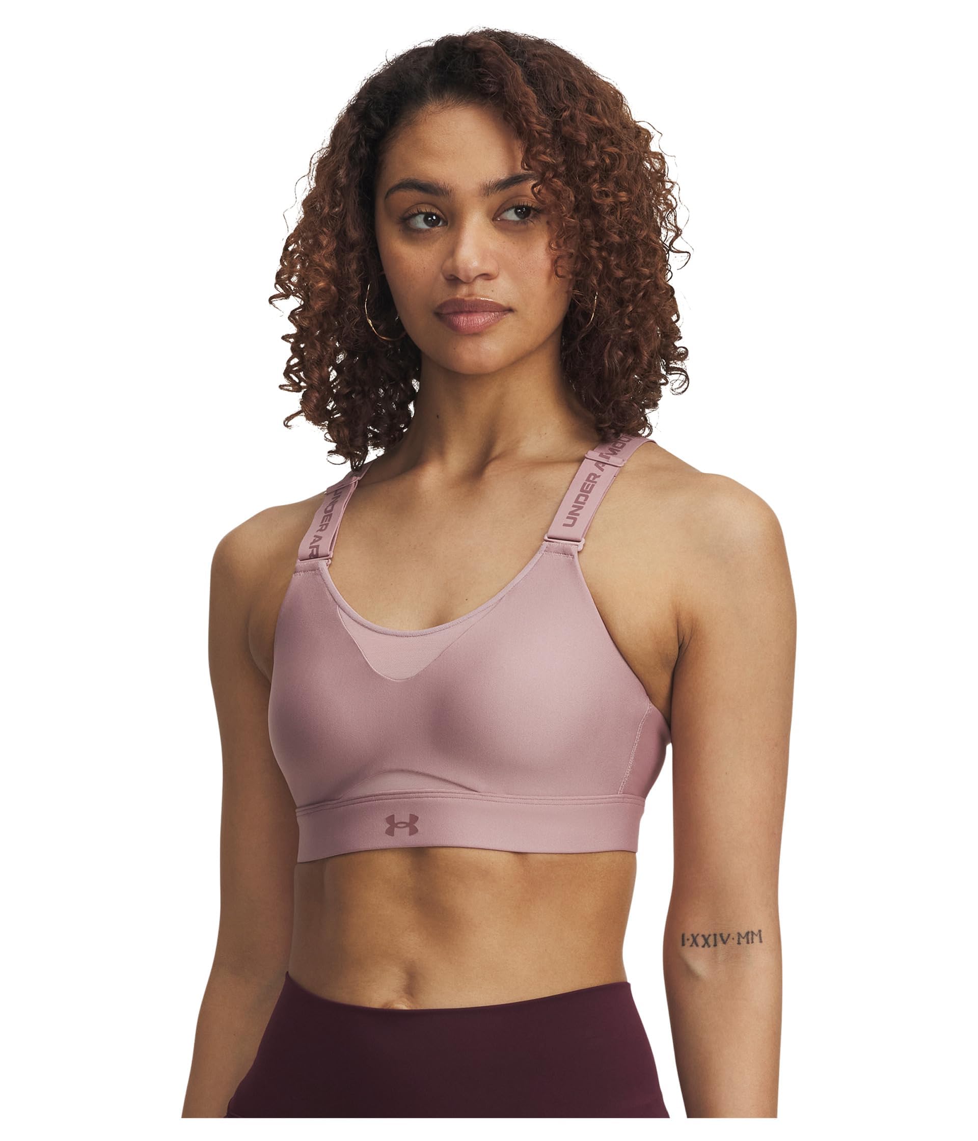 Under Armour Women's (673) Tourmaline Pink / / Maroon Mist Underarmour'suainfinityhighsportsbra, ,(X-Small)A/C