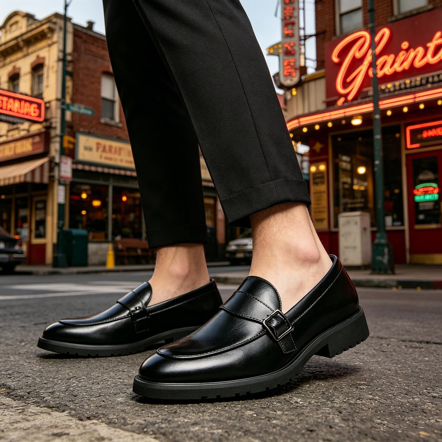 Mocassini da Uomo con Fibbia Classici Mocassini da Guida | Uomo Mocassini Eleganti Scarpe Di Guida Comfort Scarpe Fibbia in Metallo Scarpe Formali Da Uomo