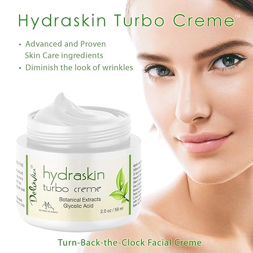Miniatura 6 de Deluvia Turbo Cream, crema hidratante facial de noche con ácido glicólico, ácido hialurónico, AHA, aloe vera orgánico, aceite de rosa mosqueta,