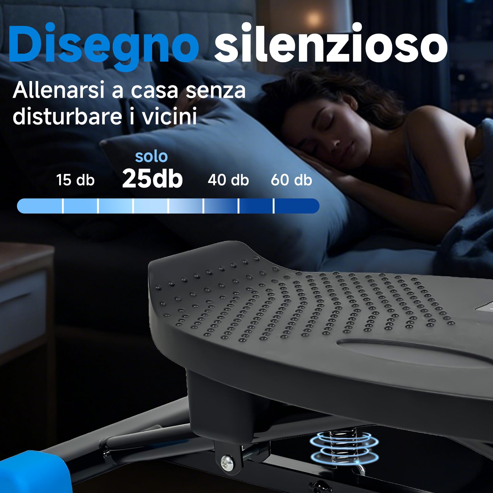 Balance Trainer, macchina da sci simulata a base di resistenza, tapis roulant aerobico, portatile, supporta 300 libbre silenziosa macchina per esercizi a corpo intero con display a LED.
