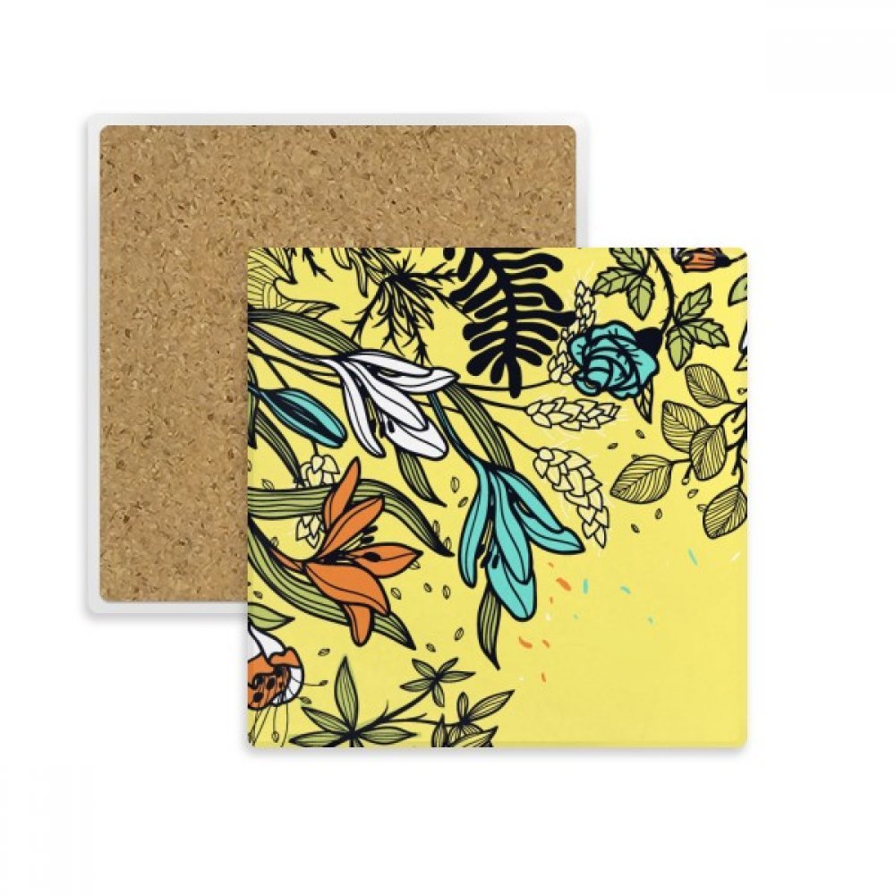 Cadeau de boissons original avec ce dessous de verre art lily fleurs en pierre