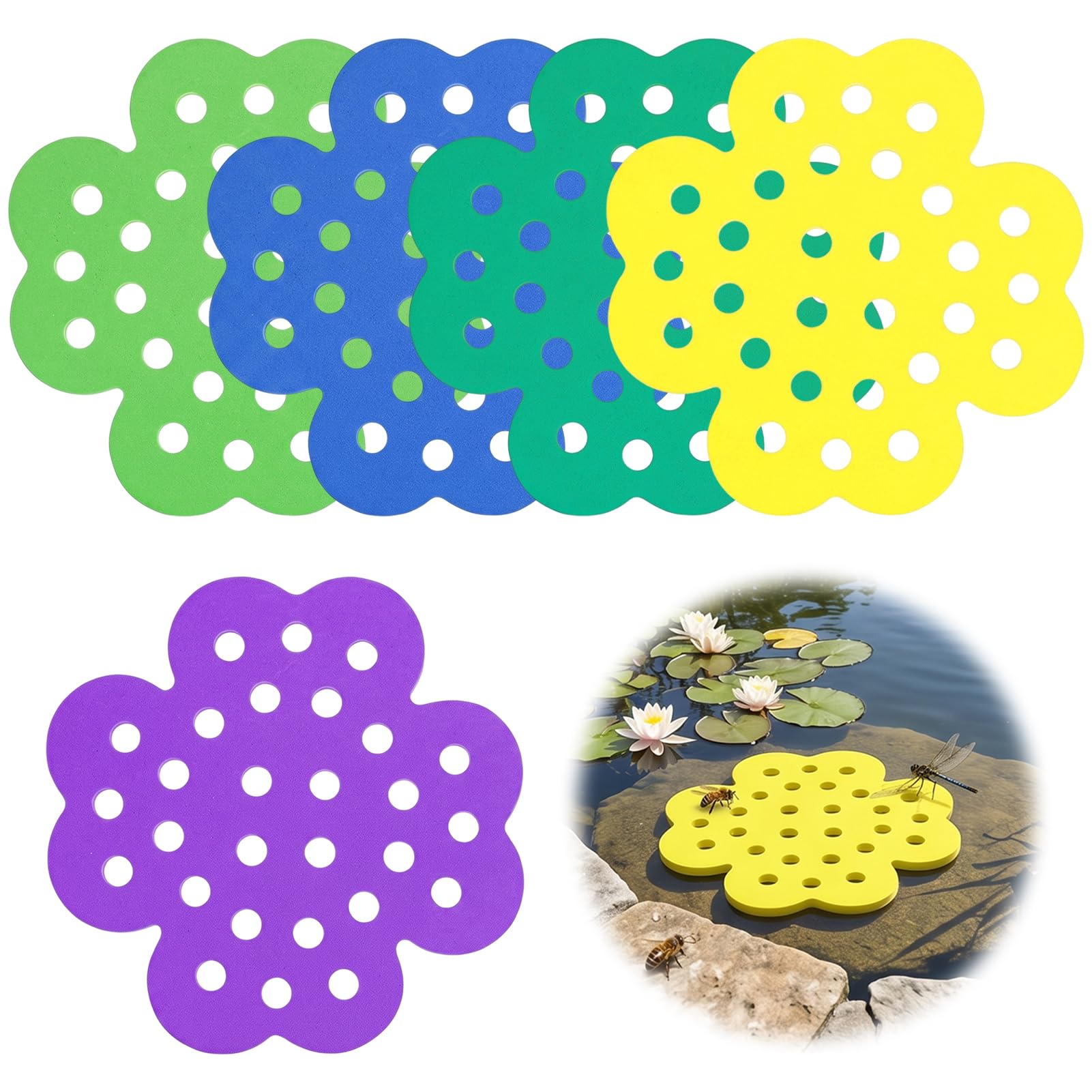 5 Pcs Floating Bee Island Watering Station for Garden Insects