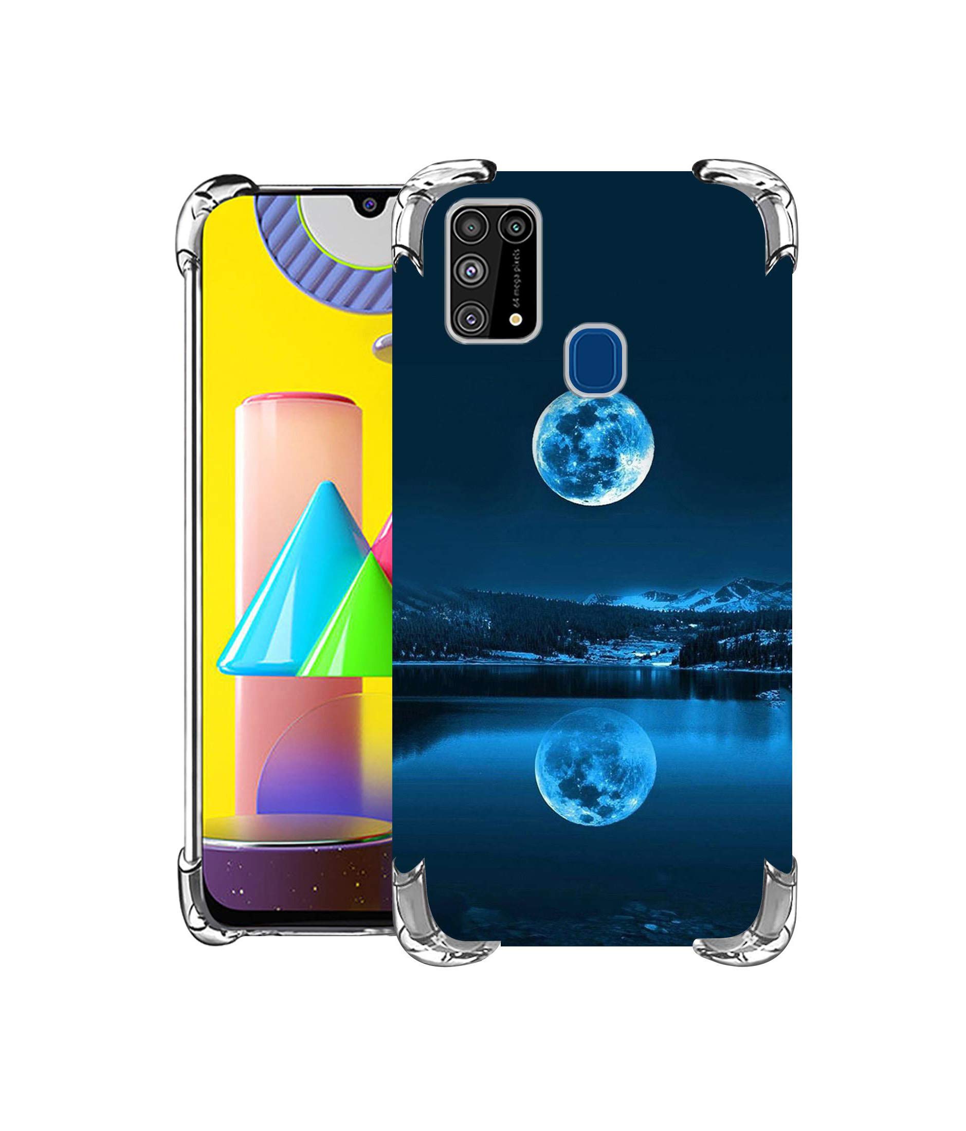 Amazon Brand - Solimo Designer Moon Pattern Print UV Printed Soft Back Case Mobile Cover for Samsung Galaxy M31 Prime / M31 / F41 (B08511HTVV) Amazon Price History, Amazon Price Tracker