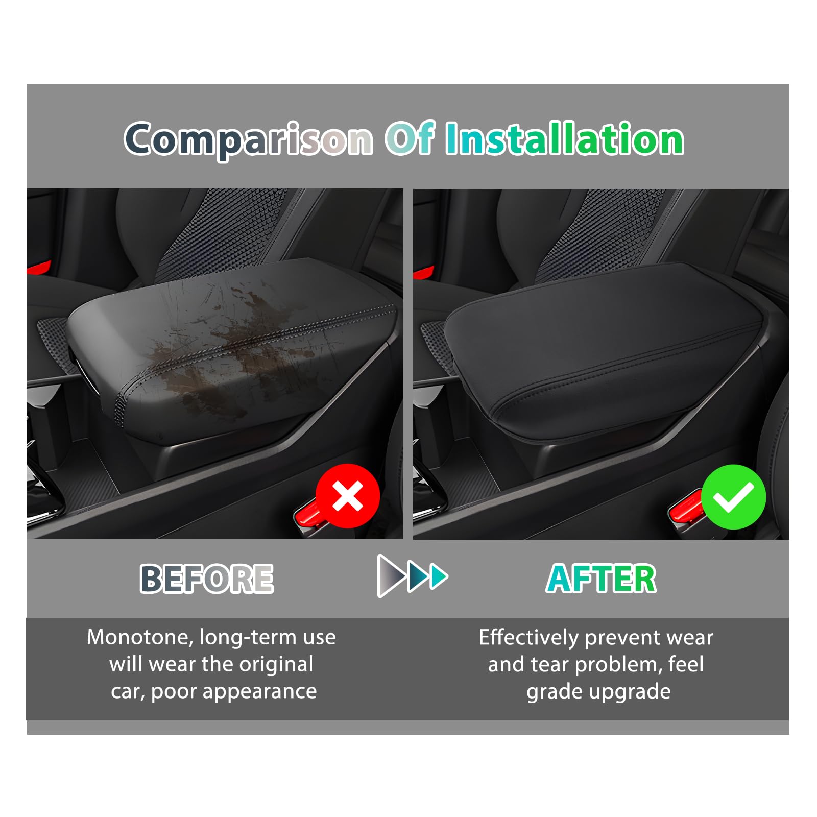 GAFAT Compatibile con Kia Sportage NQ5 2026 2027 – 2022 (cambio automatico), copertura per bracciolo centrale, Facelift Sportage 2026, protezione per braccioli, microfibra PU, imbottitura in pelle